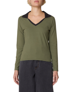 MEDEA COLLARED LS POLO