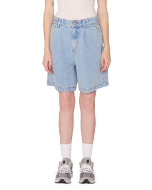 ELI II DENIM PLEATED SHORT